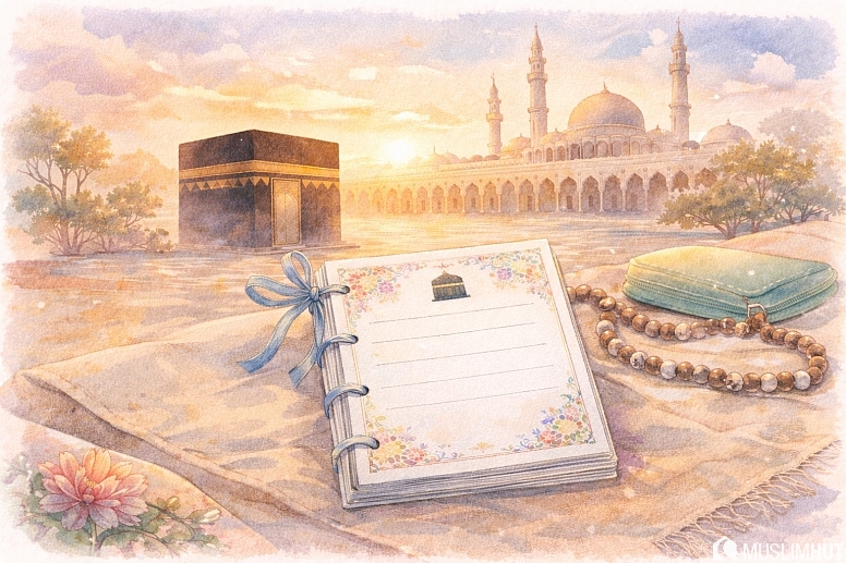 serene umrah morning at sunrise