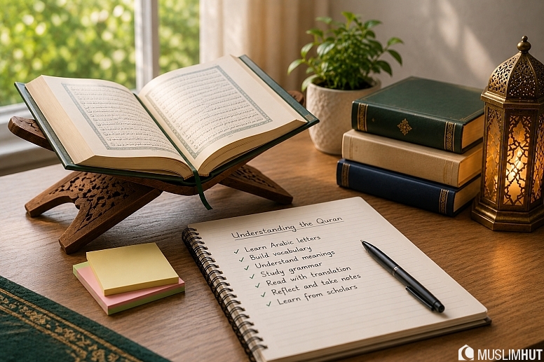 sunlit quran study desk