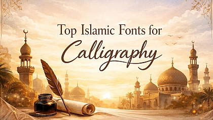 Top 20 Islamic Fonts for Calligraphy, Qur’an, Logos & Wedding Cards